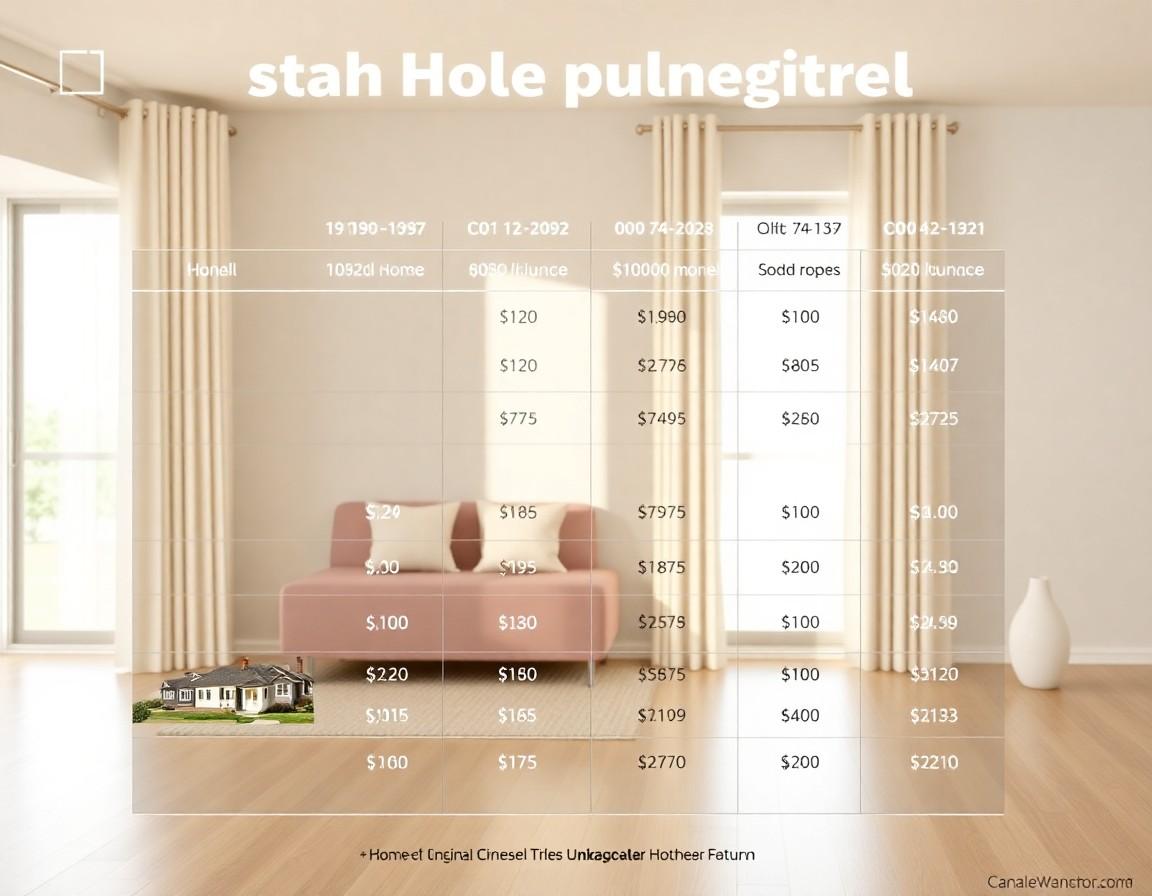 Canadian housing price comparison chart with homes from different regions