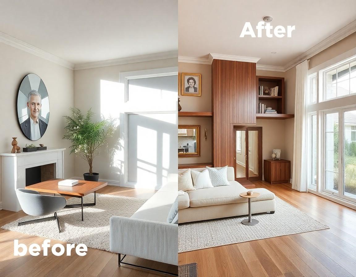 Before and after renovation transformation of a Canadian investment property