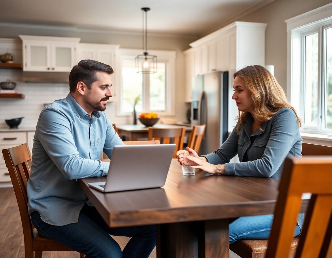 Real estate agent reviewing comparable sales data with a homeowner