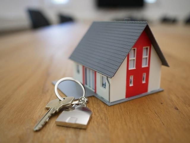 Miniature house with keys photo